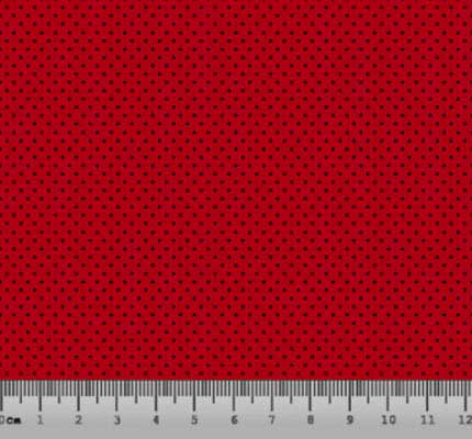 Bolinha Micro Desenho 2202 var02 - Vermelho com preto