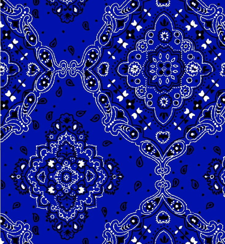 Lenço Bandana Desenho d2272 var09 - Royal