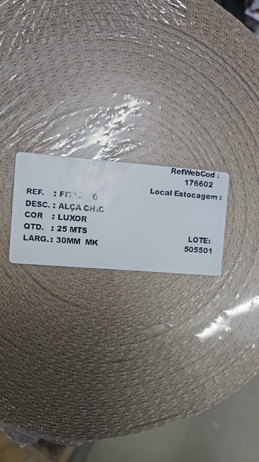 Alça Chic para Bolsa de Poliéster Luxor (bege) - 3,0 CM