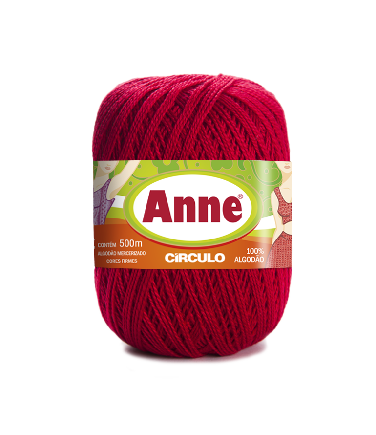 Linha Anne 500 Circulo Cor 3528 - CARMIM