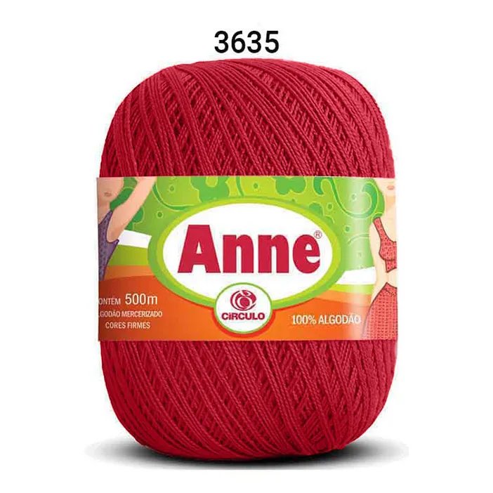 Linha Anne 500 Circulo Cor 3635 - Paixão Bordô