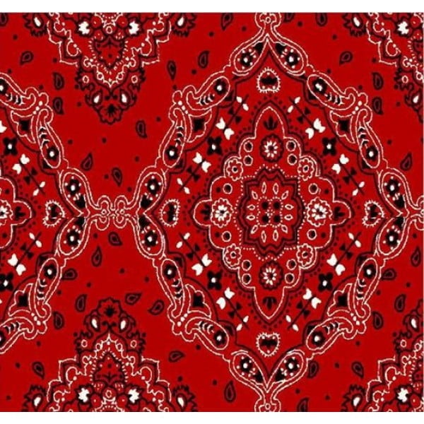Lenço Bandana Desenho d2272 var03 Vermelha