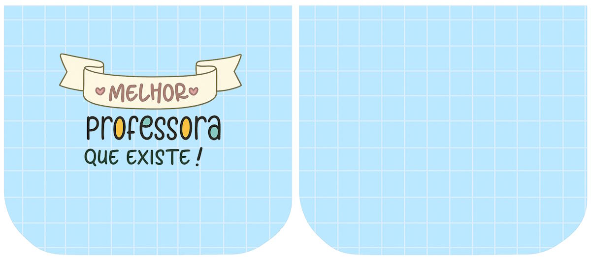 Necessarie Porta Moedas Dia dos Professores Fundo Azul - Sintetico Doll