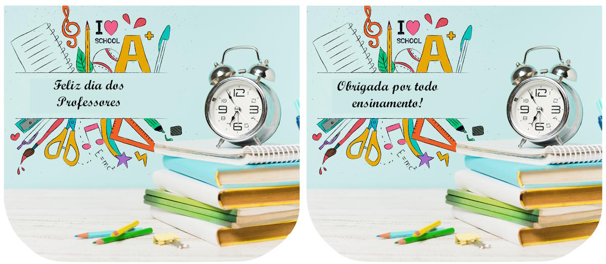 Necessarie Porta Moedas Dia dos Professores Material Relógio - Sintetico Doll