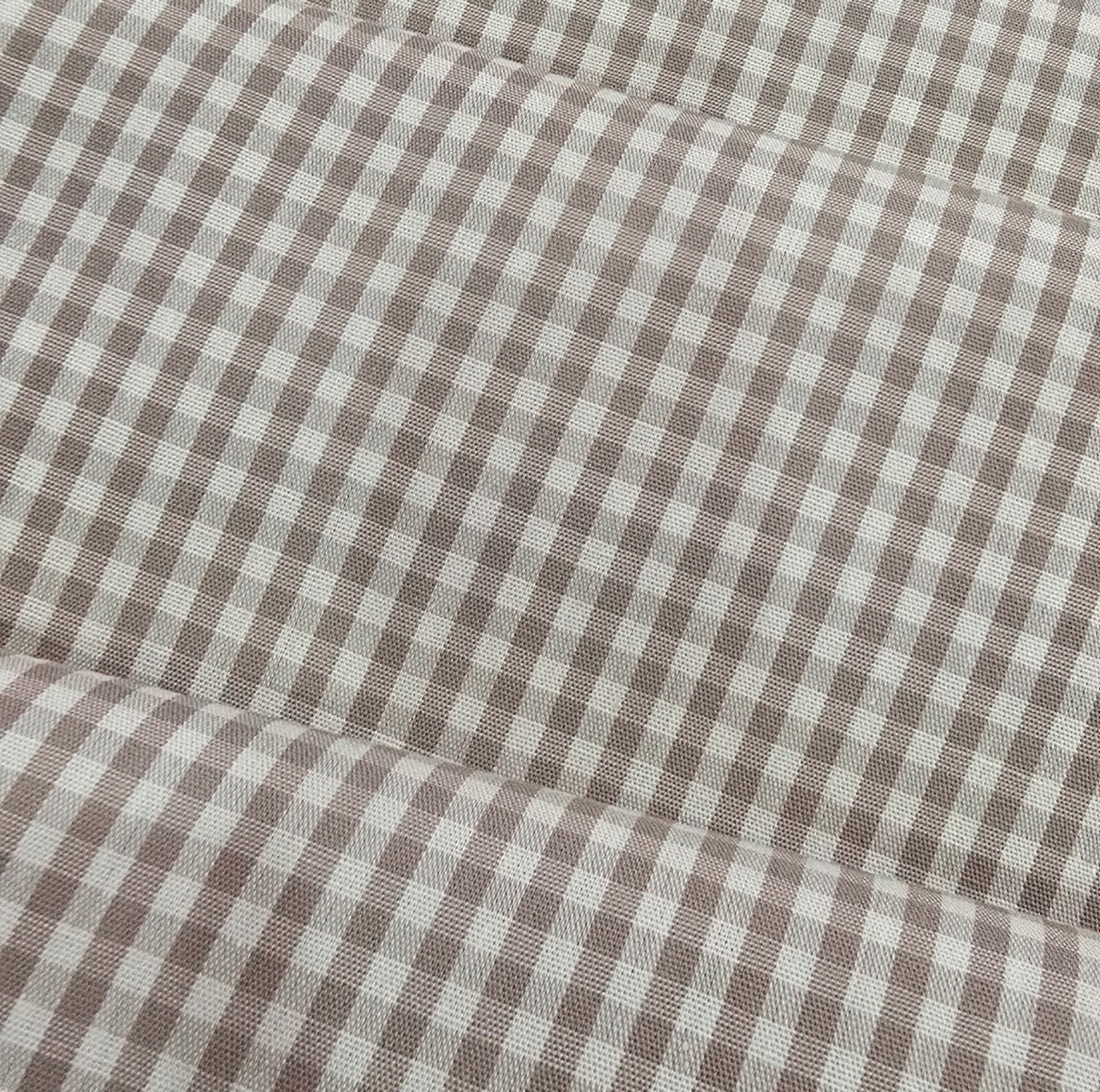 Tecido Tricoline Fio Tinto Xadrez M Nude -  100% Algodão