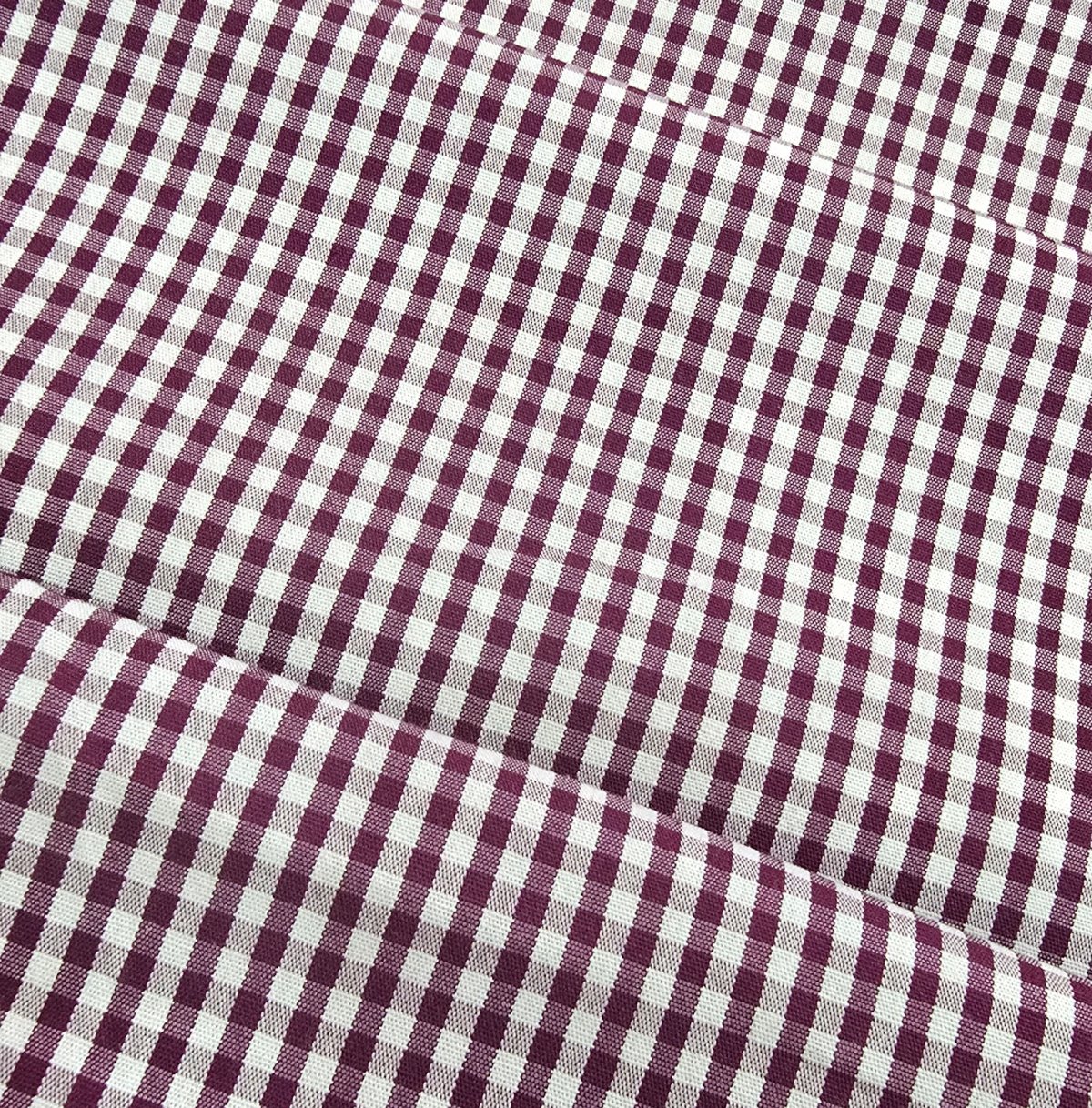 Tecido Tricoline Fio Tinto Xadrez M Vinho -  100% Algodão