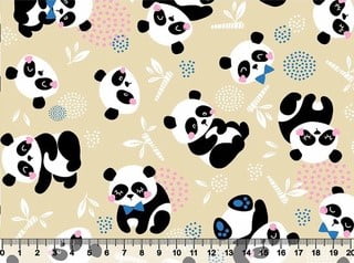 Panda corpinho Meia Tigela fundo Bege 2784-02