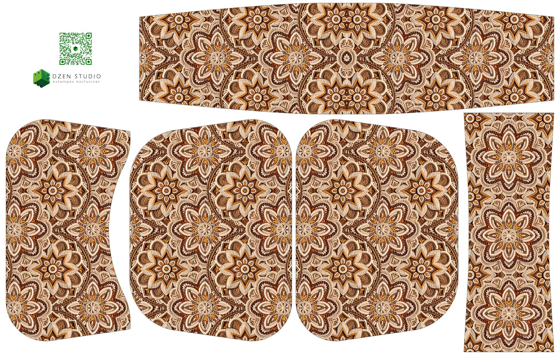 Painel Bolsa Marilene Mandalas Bege