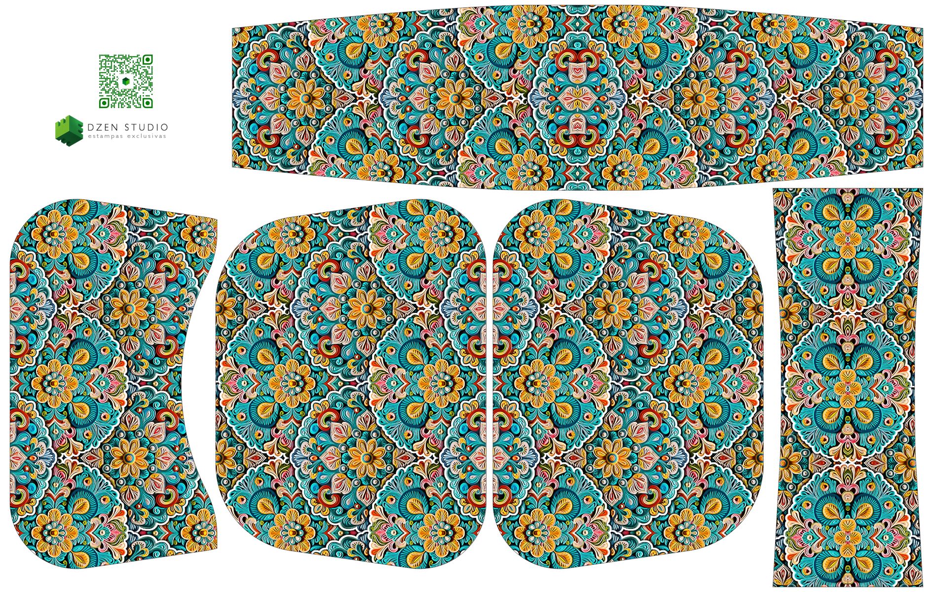 Painel Bolsa Marilene Mandalas Verde