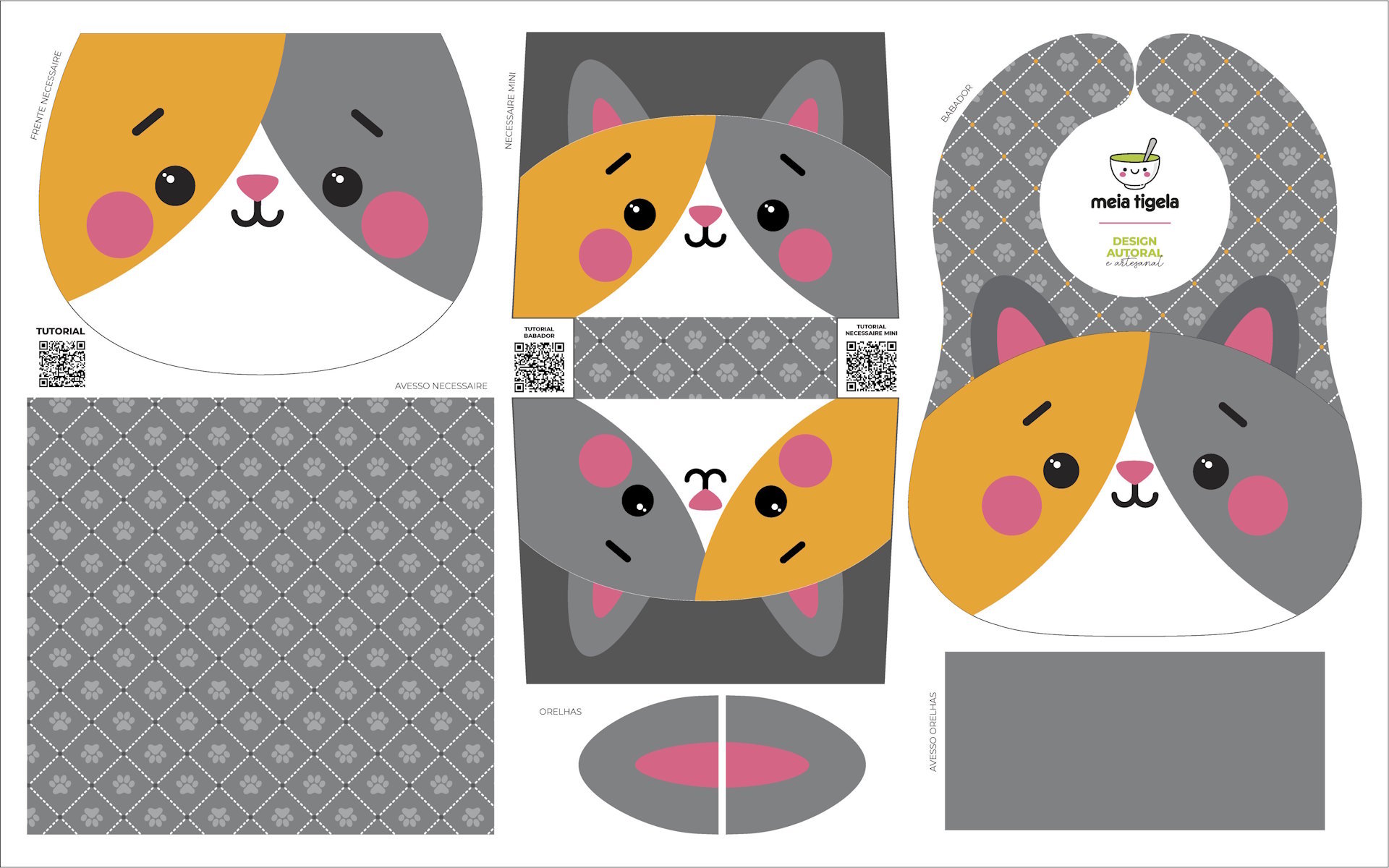 Painel Misturadinho Gato - Meia Tigela