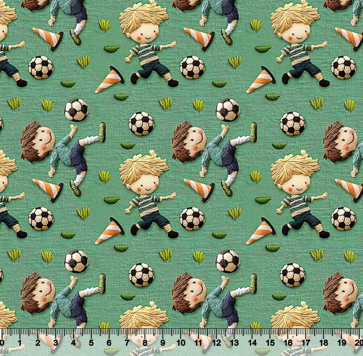 Futebol Meninos 3D - Sintético Doll