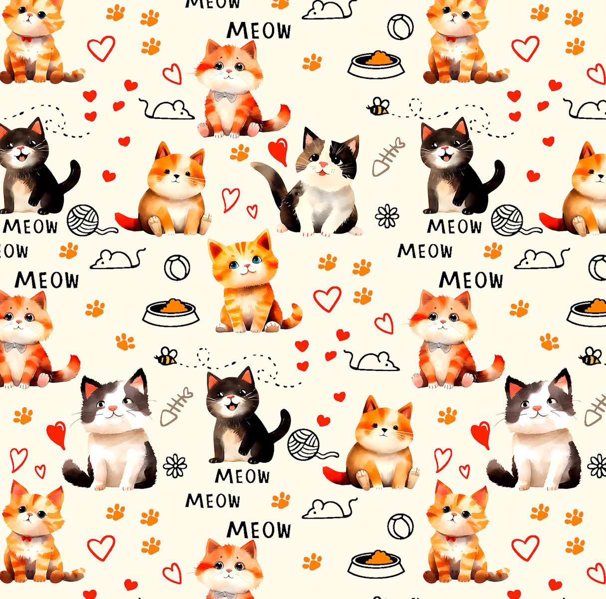 Gatos Meow 9100e10985 - Sintético Doll 50cm x 1,36mt