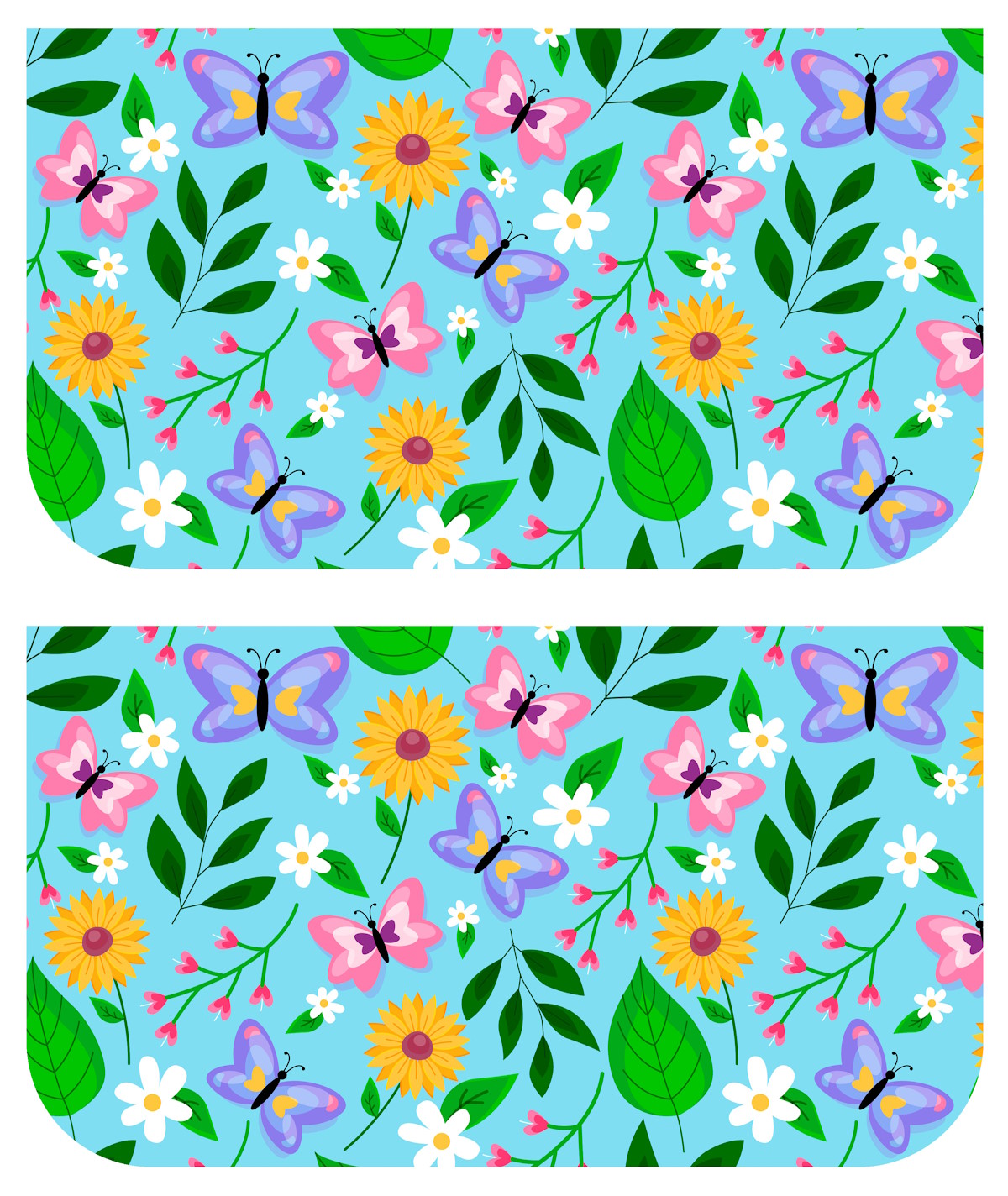 Necessarie Carteira Flores e Borboletas - Sintético Doll