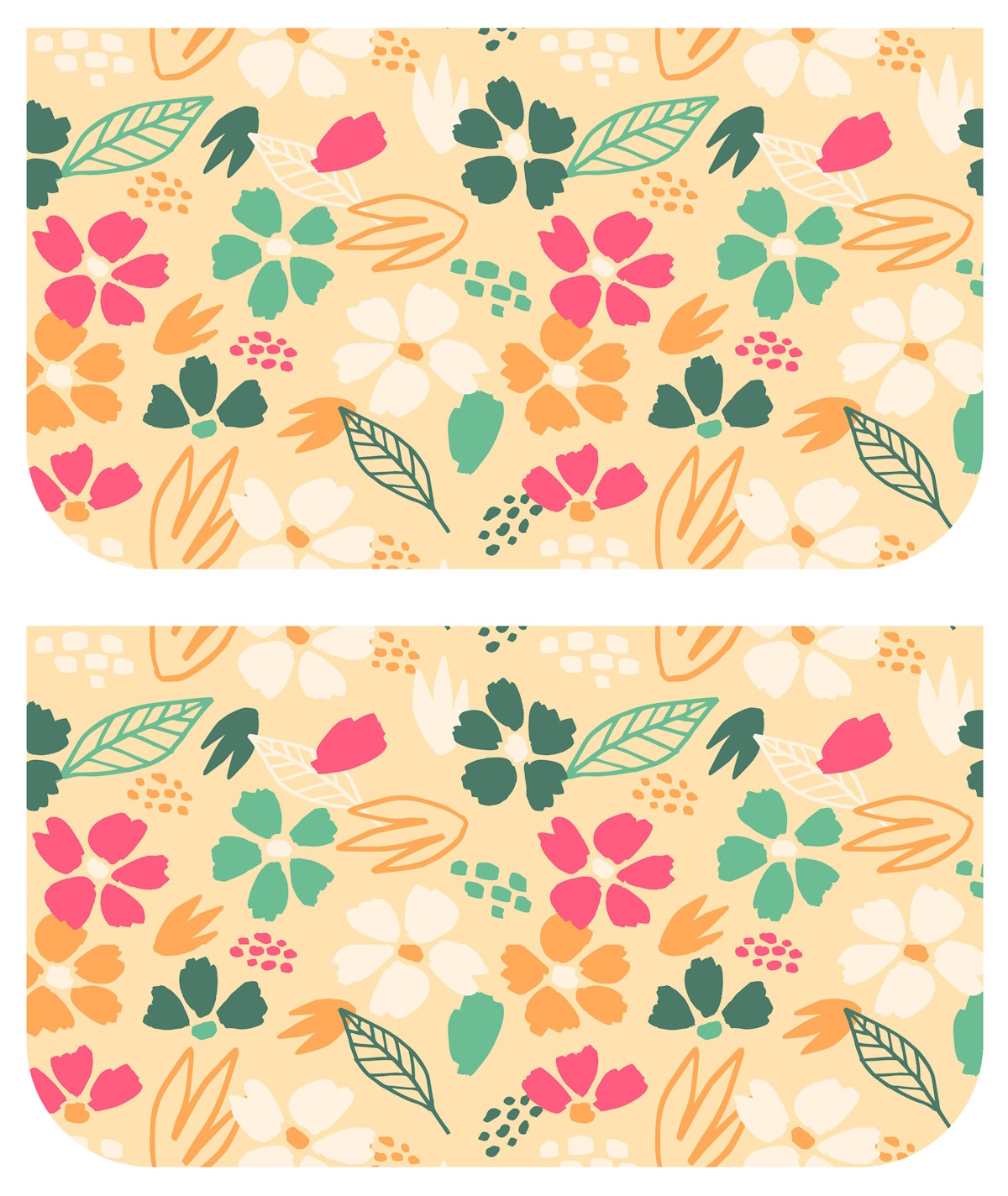 Necessarie Carteira Flores Fundo Amarelo - Sintético Doll