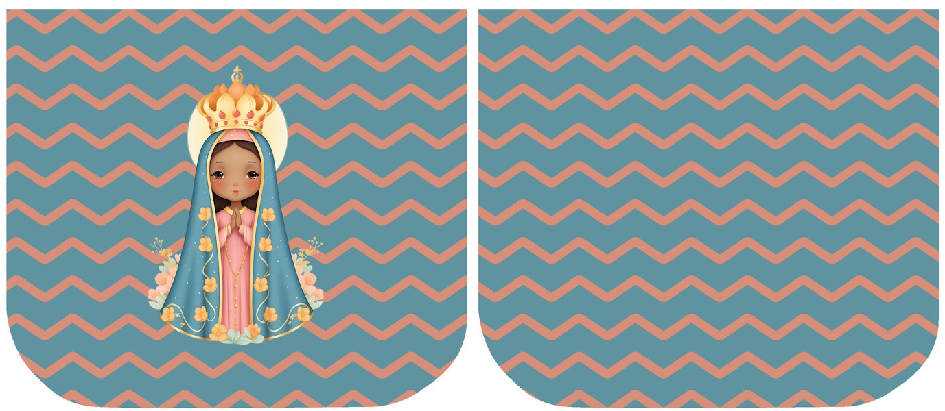 Necessarie Porta Moeda Nossa Senhora Fundo Chevron - Sintético Doll