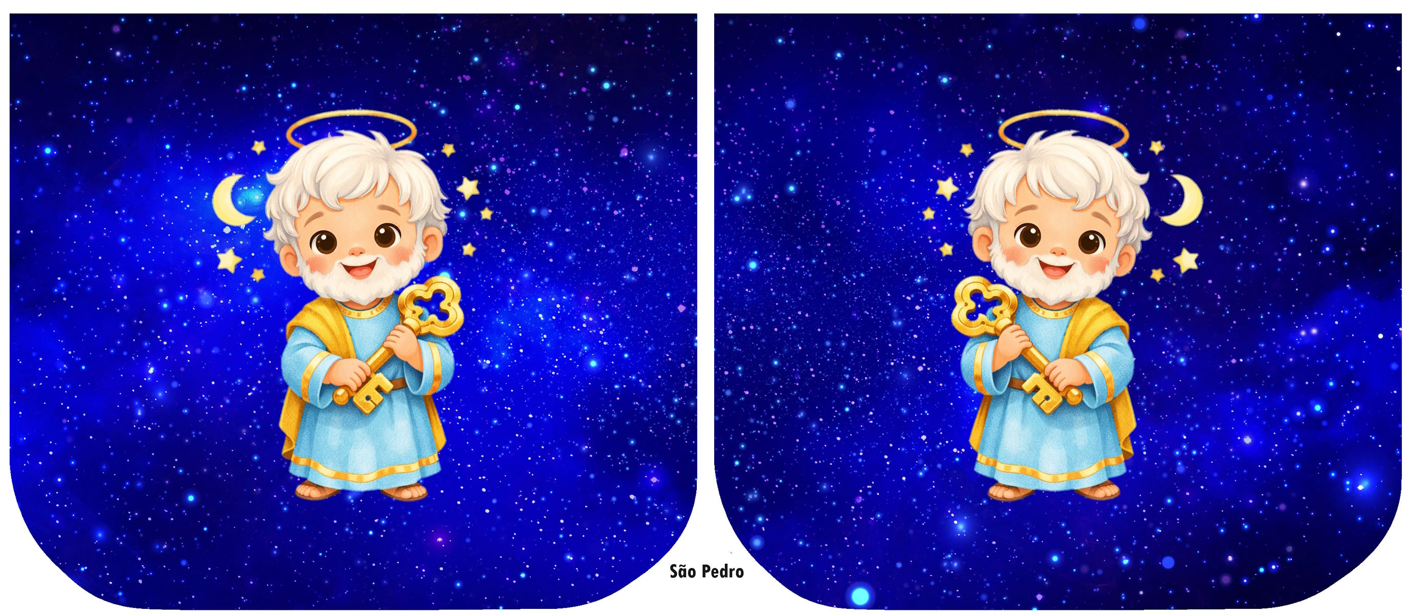 Necessarie Porta Moeda São Pedro Chave Estrelas  - Sintético Doll