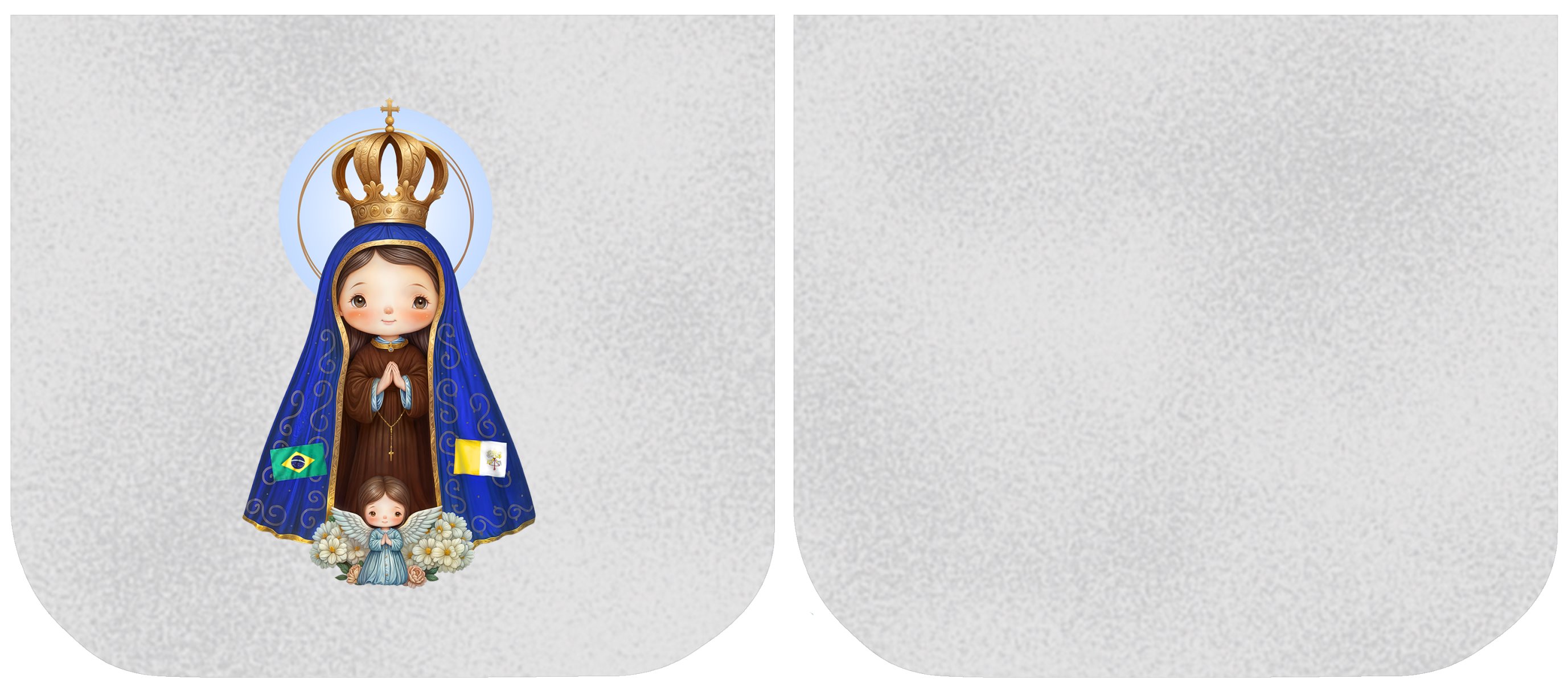 Necessarie Porta Moedas Nossa Senhora Fundo Cinza - Sintético Doll