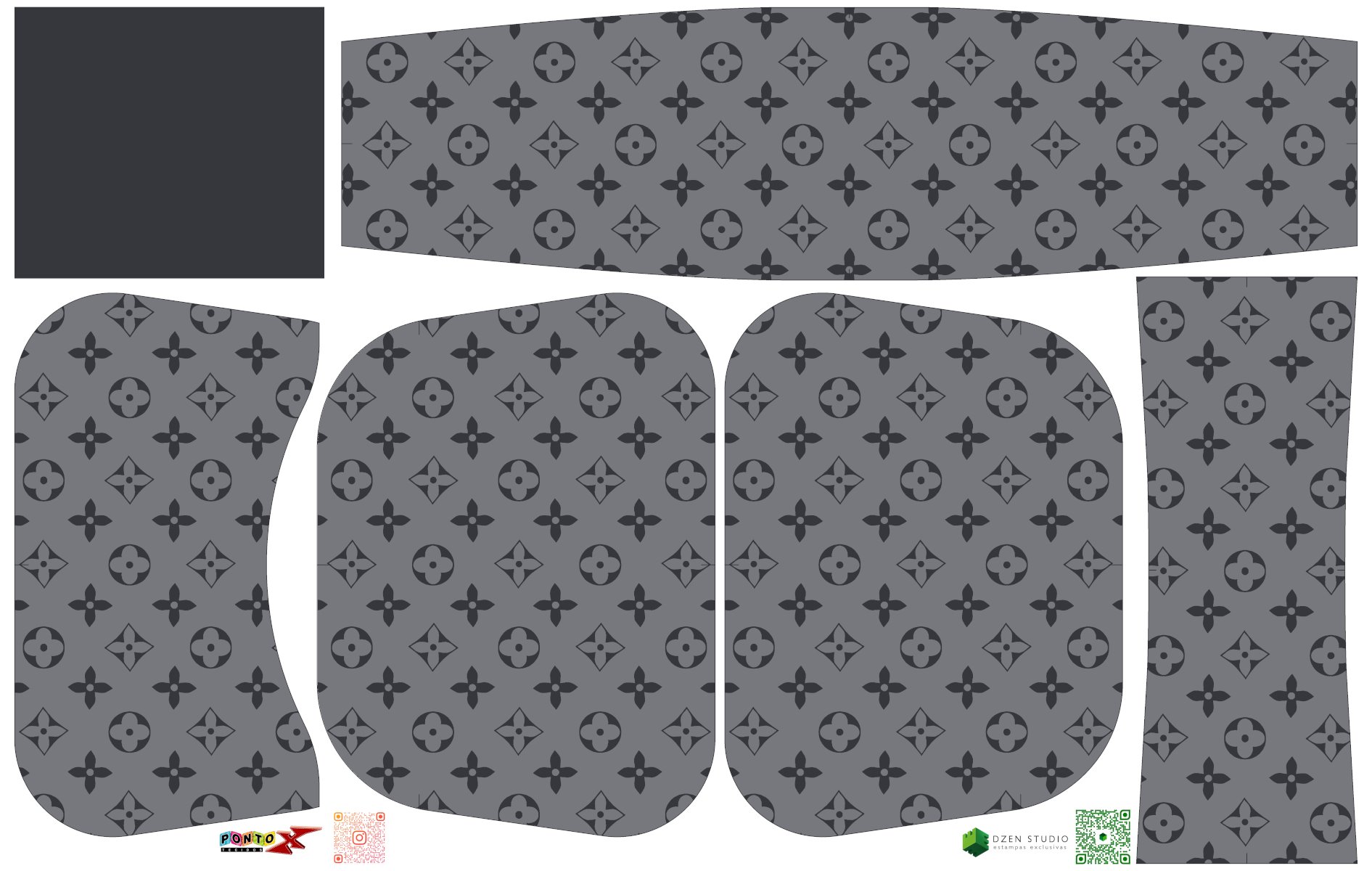 Painel Bolsa Lateral Paris Cinza