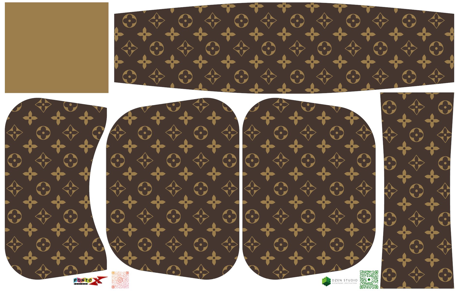 Painel Bolsa Lateral Paris Marrom