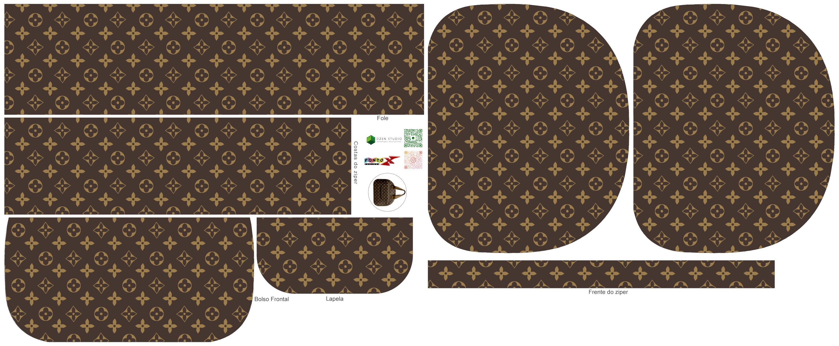 Painel Bolsa Maleta Paris Marrom