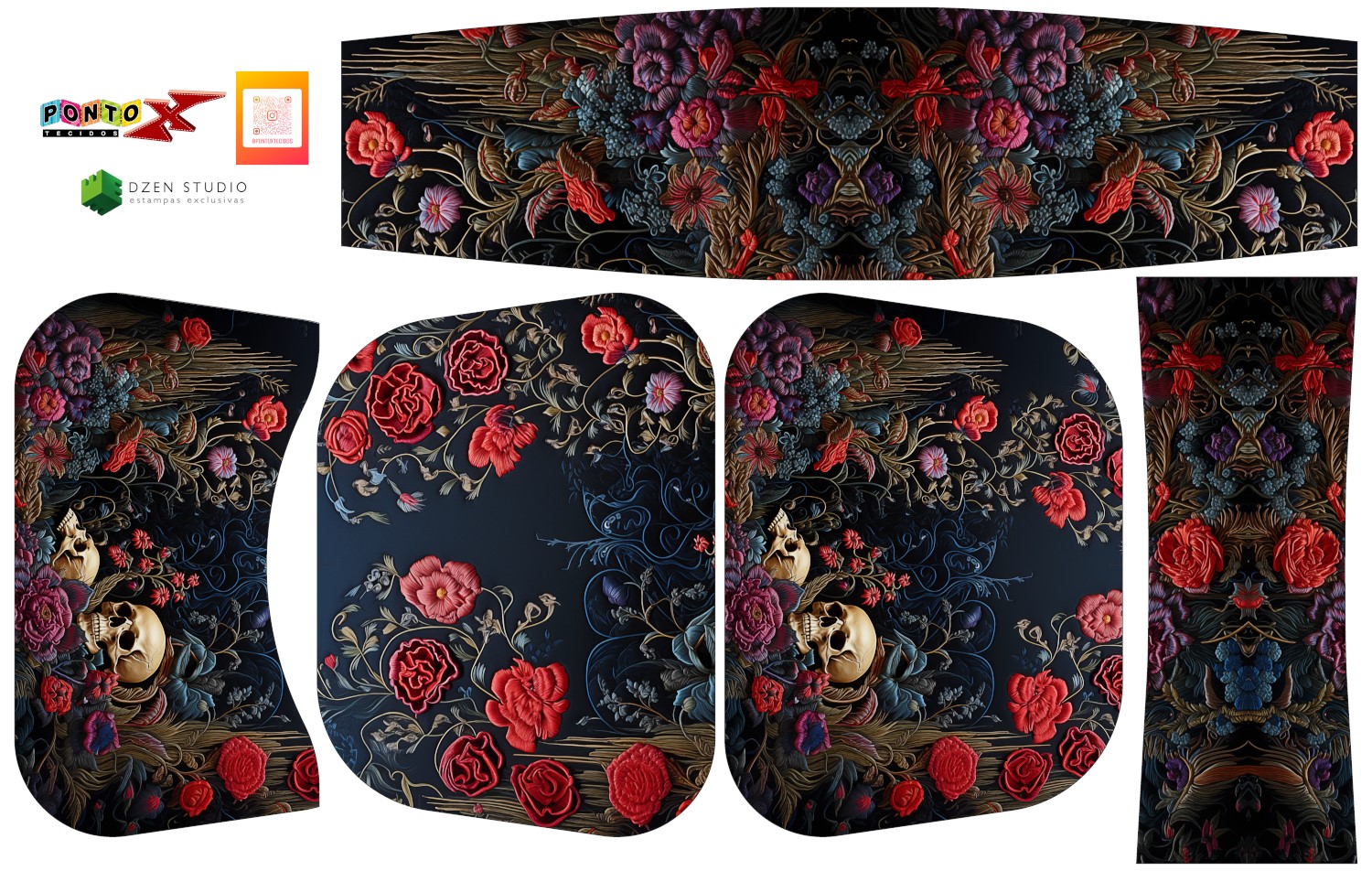 Painel Bolsa Marilene Caveira 3D