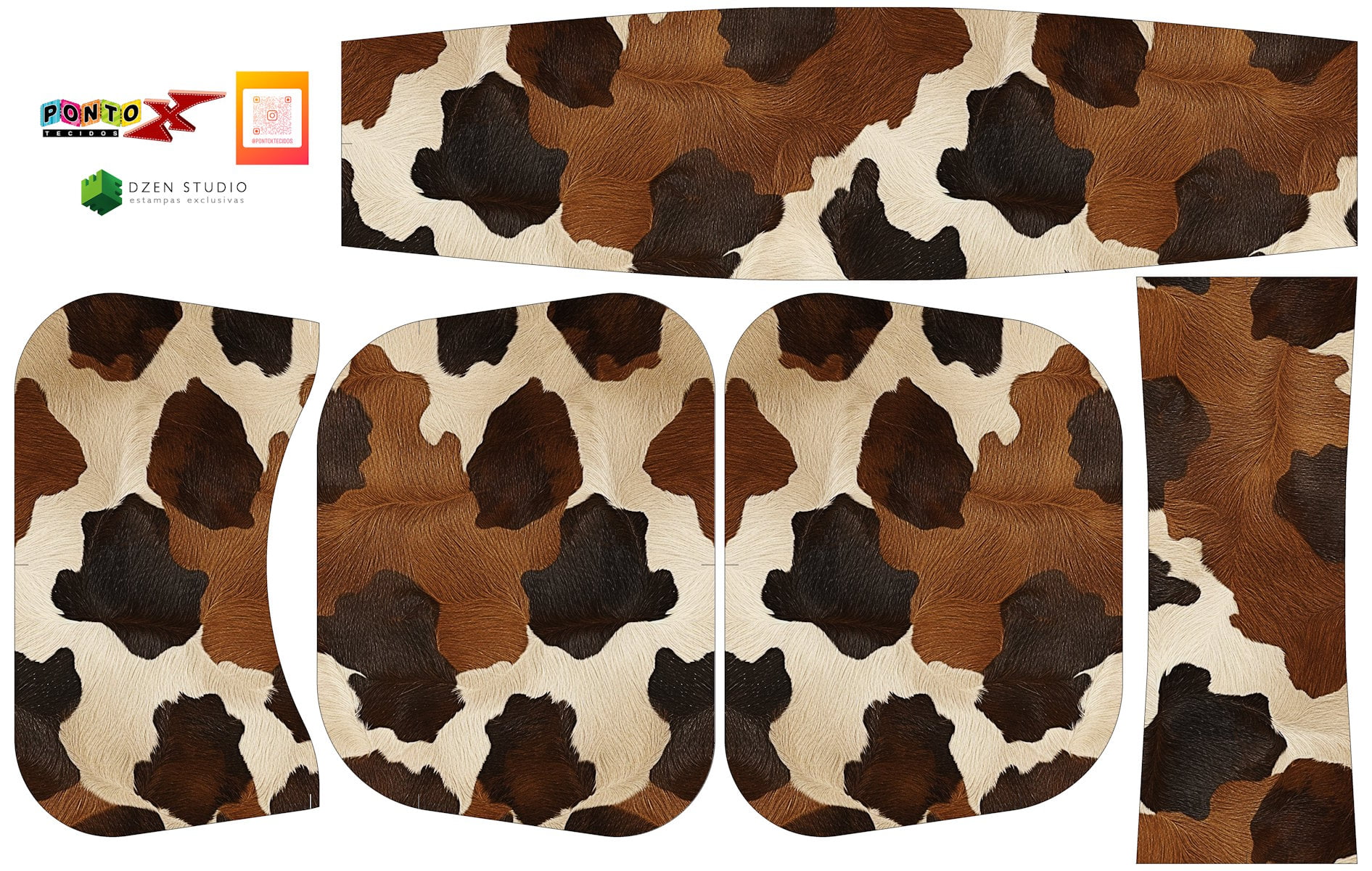 Painel Bolsa Marilene Animal Print Vaca
