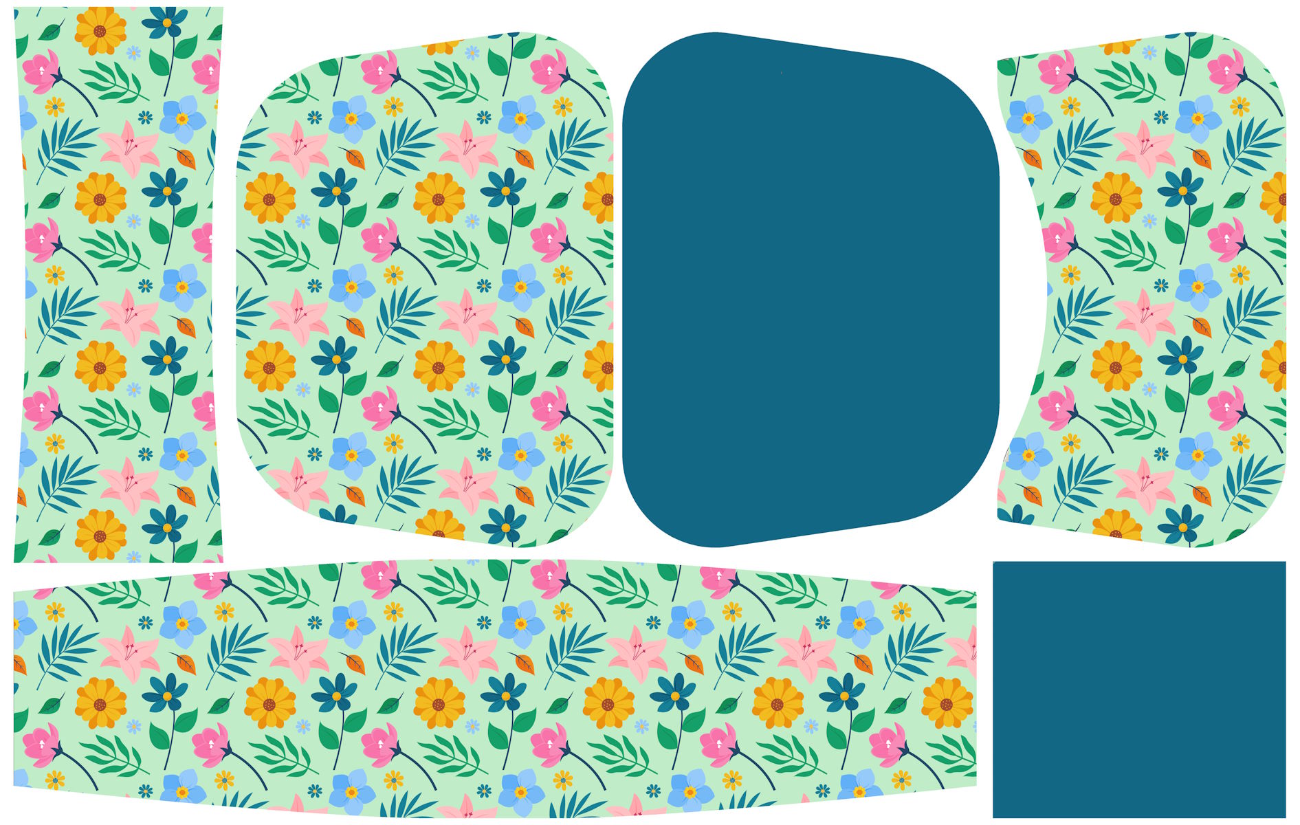 Painel Bolsa Marilene Flor e Folhas