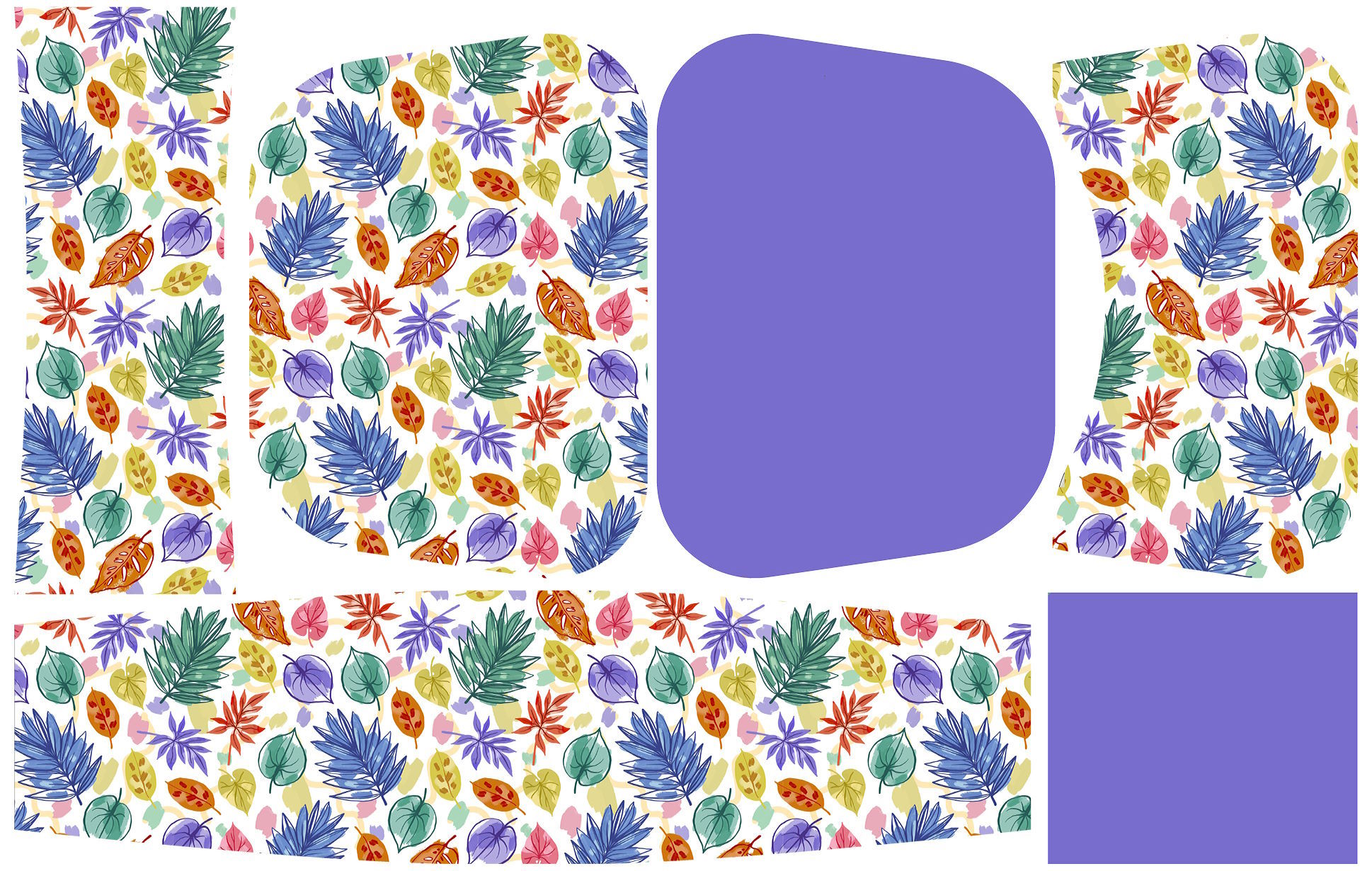 Painel Bolsa Marilene Folhas Coloridas