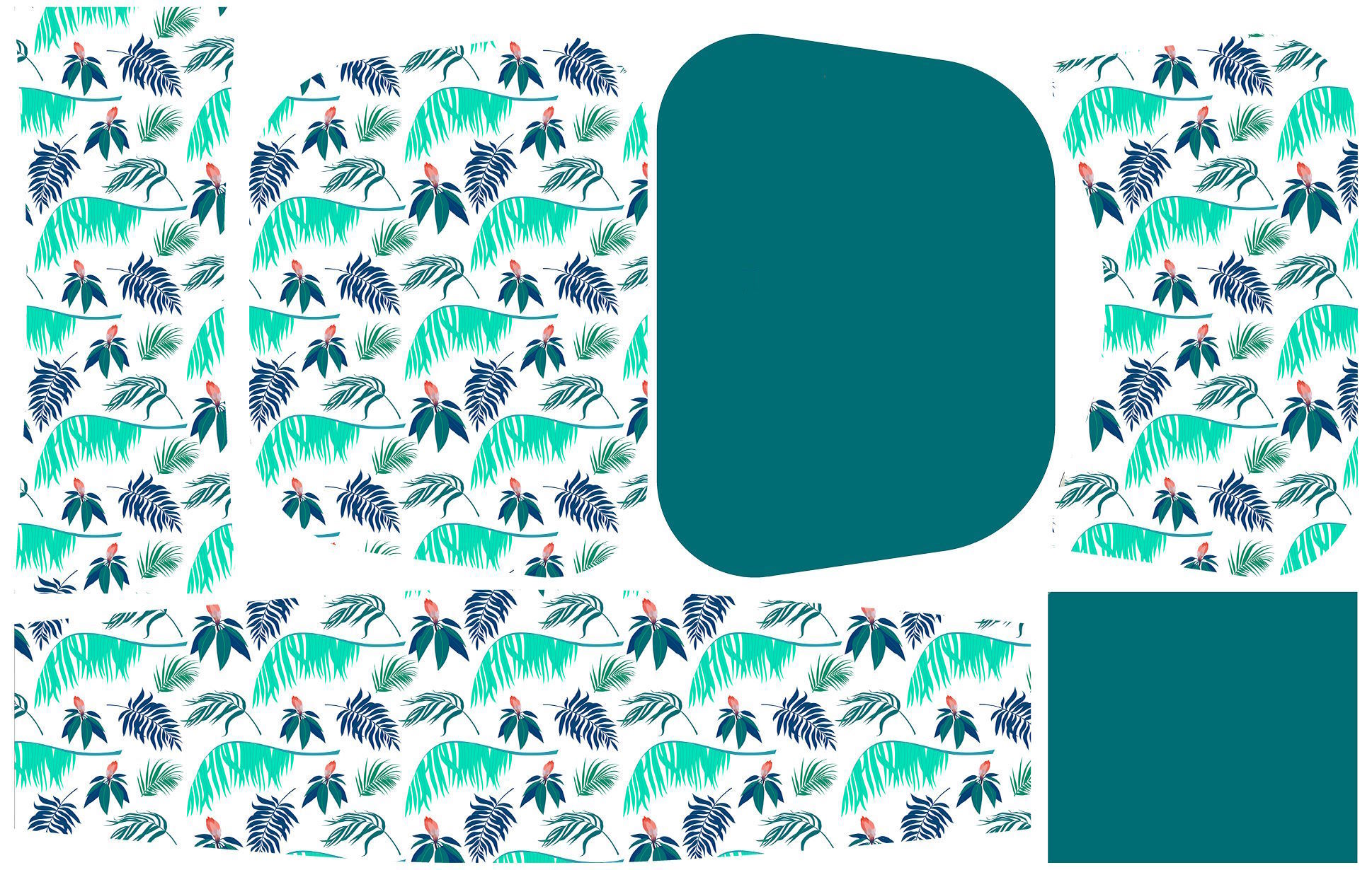 Painel Bolsa Marilene Folhas Verde