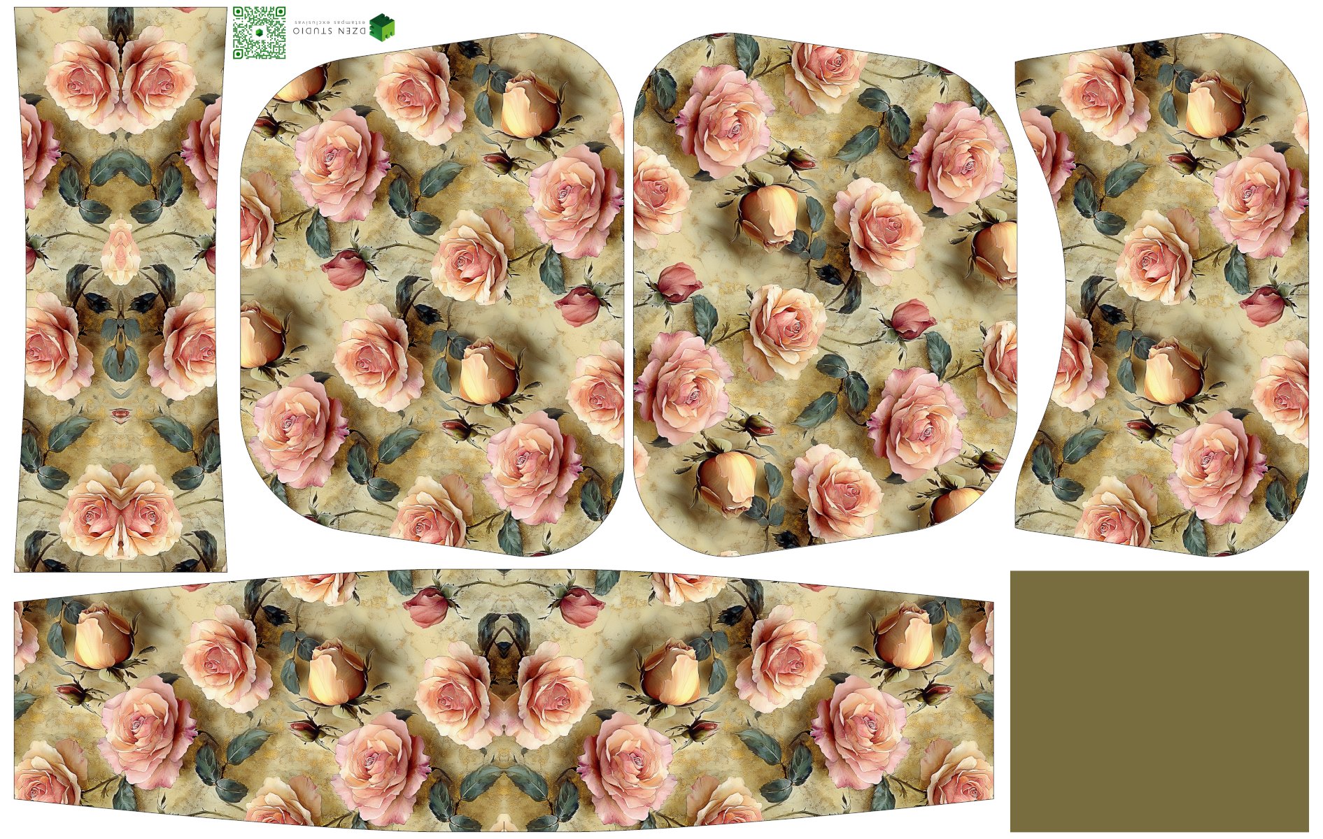 Painel Bolsa Marilene Marmore Floral