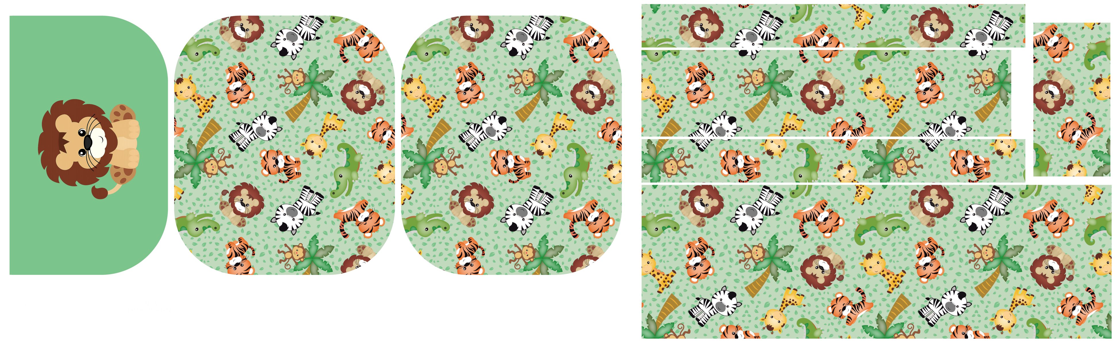 Painel Bolsa Safari Verde Ziper Duplo - Sintético Doll