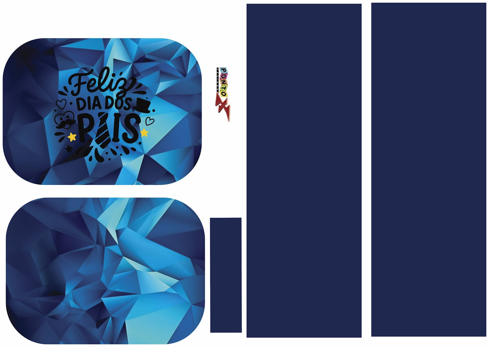 Painel Estojo com Alça Dias Dos Pais Azul - Sintético Doll