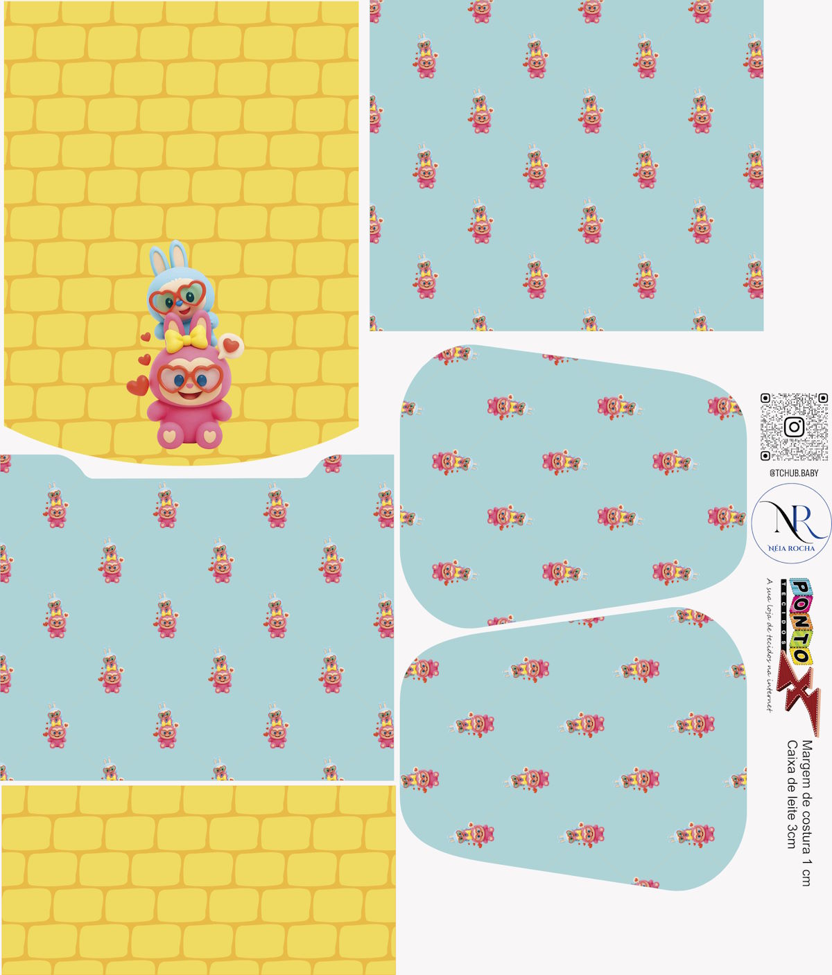 Painel Lancheira Labubu - Sintético Doll