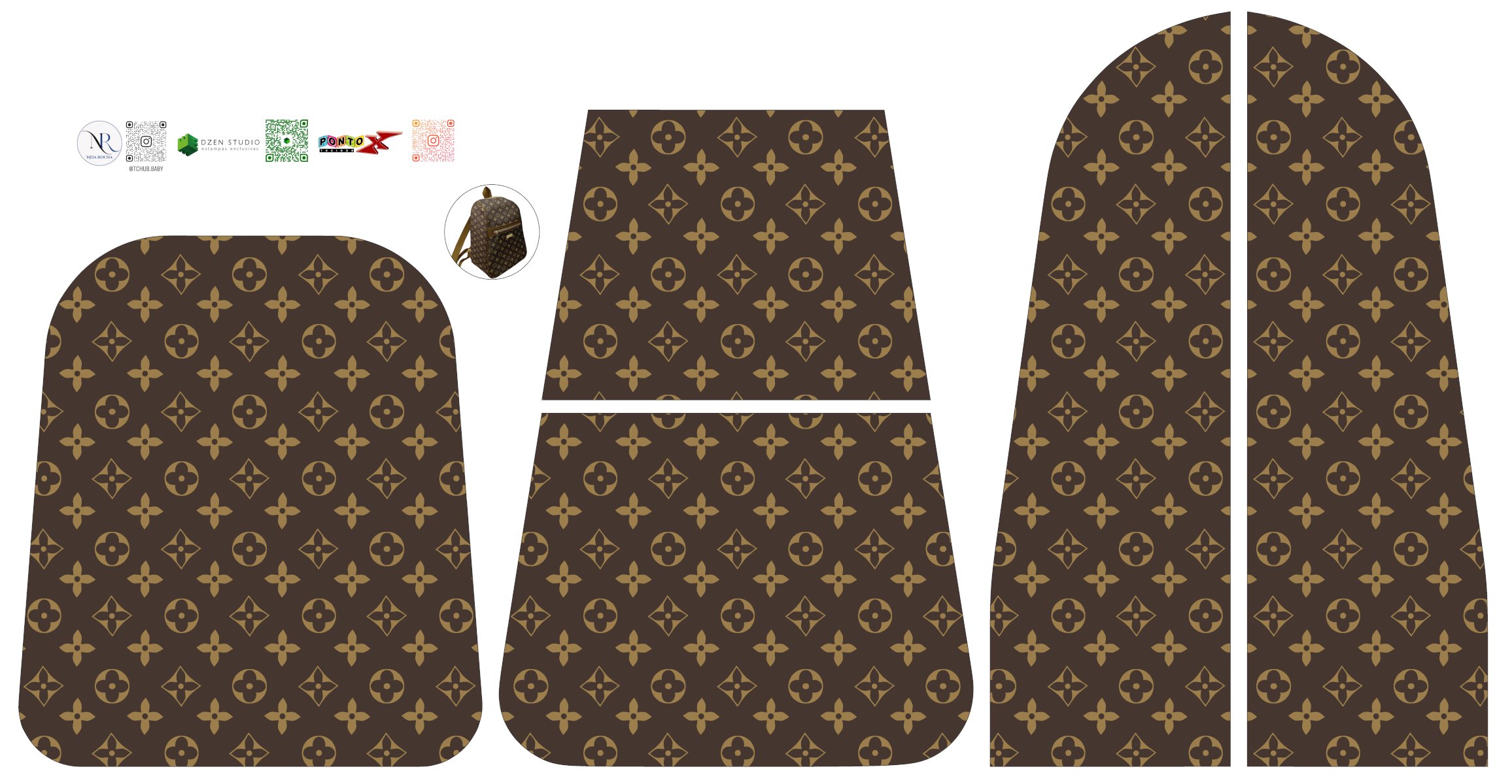 Painel Mochila Paris Marrom