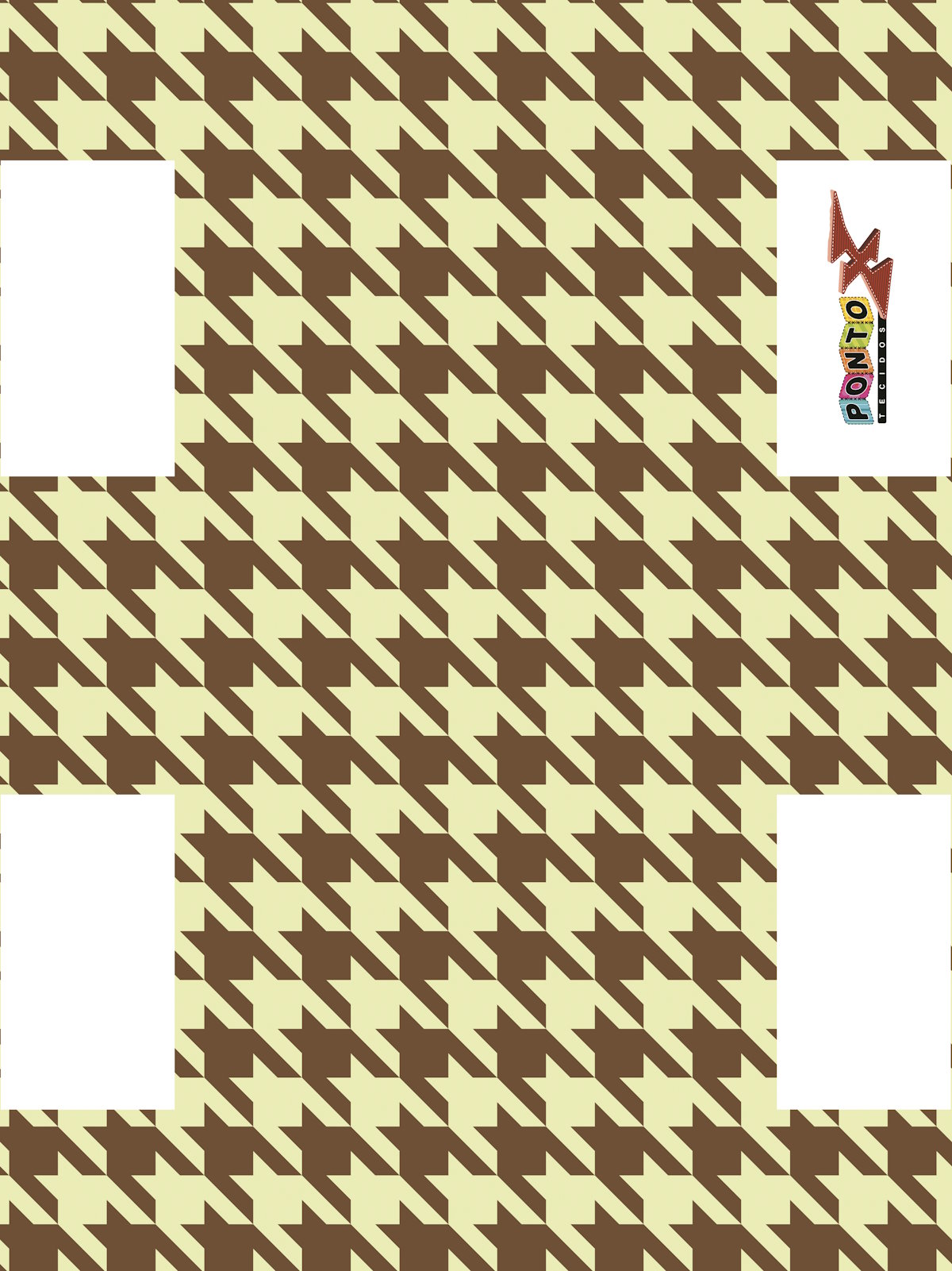 Painel Necessarie Pied Poule Marrom - Sintético Doll
