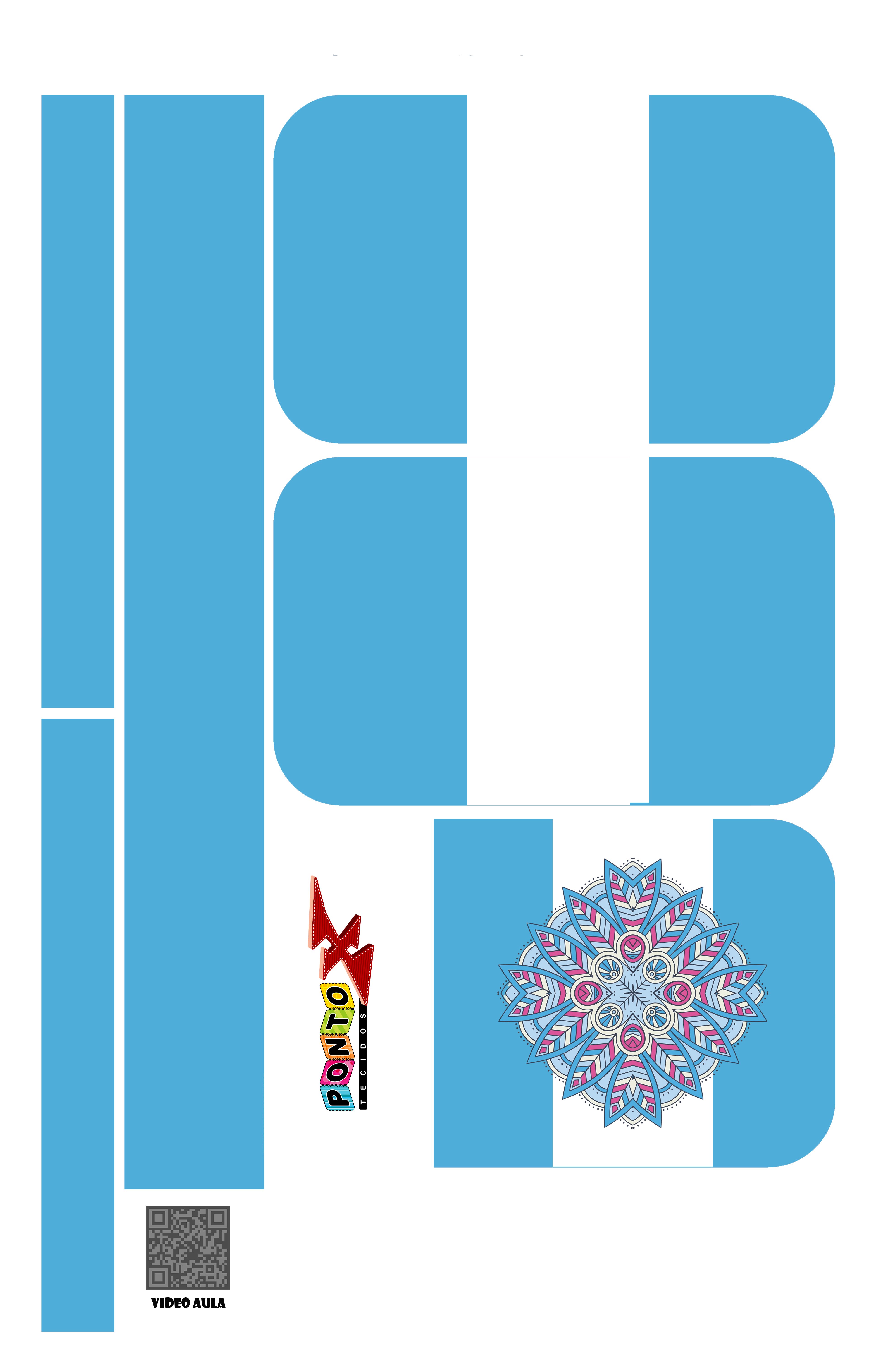 Painel Porta Celular Azul mandala - Sintético Doll