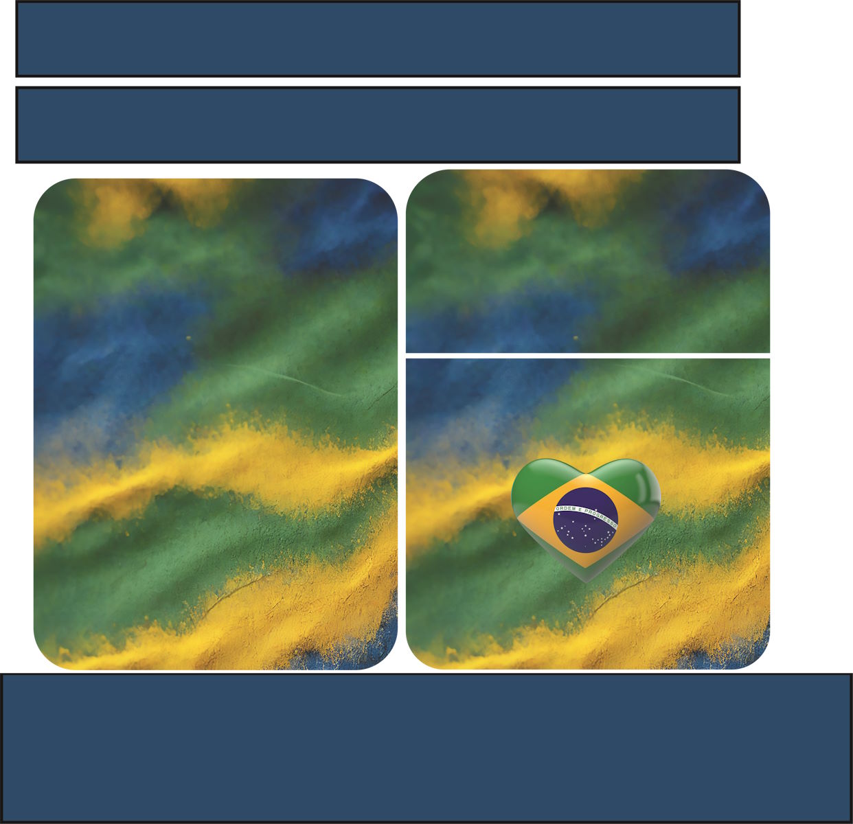 Painel Shoulder Brasil 1 - Sintético Doll Estampado