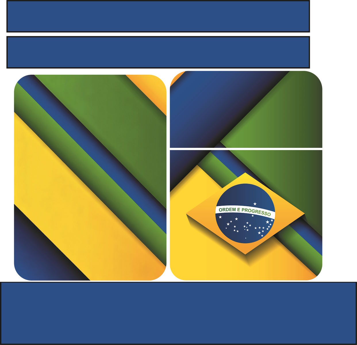 Painel Shoulder Brasil 2 - Sintético Doll Estampado