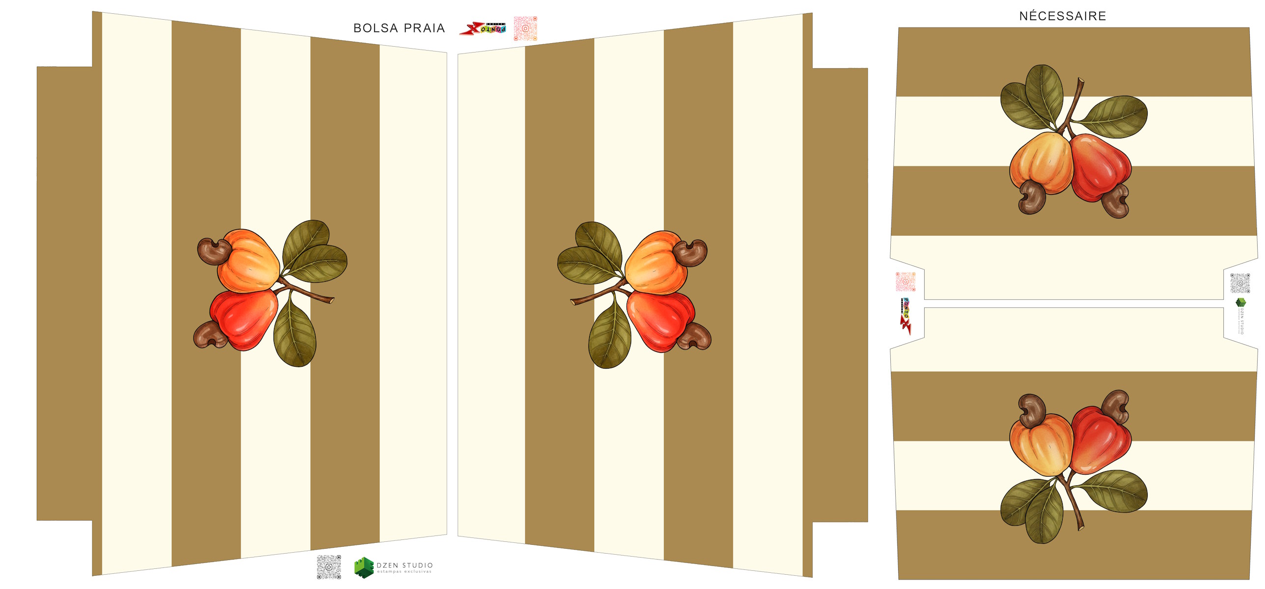 Painel Sintético Doll Kit Praia Bege Caju