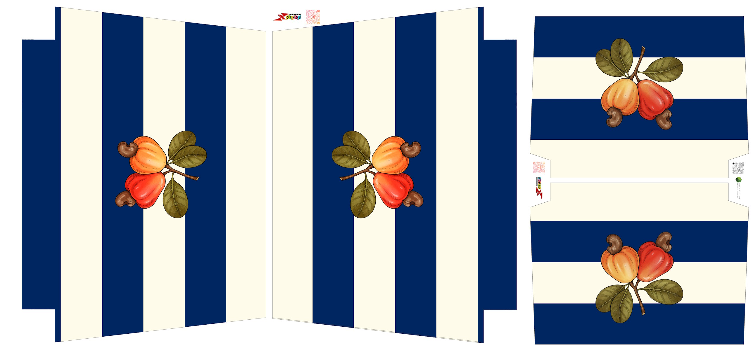 Painel Sintético Doll Kit Praia Marinho Caju