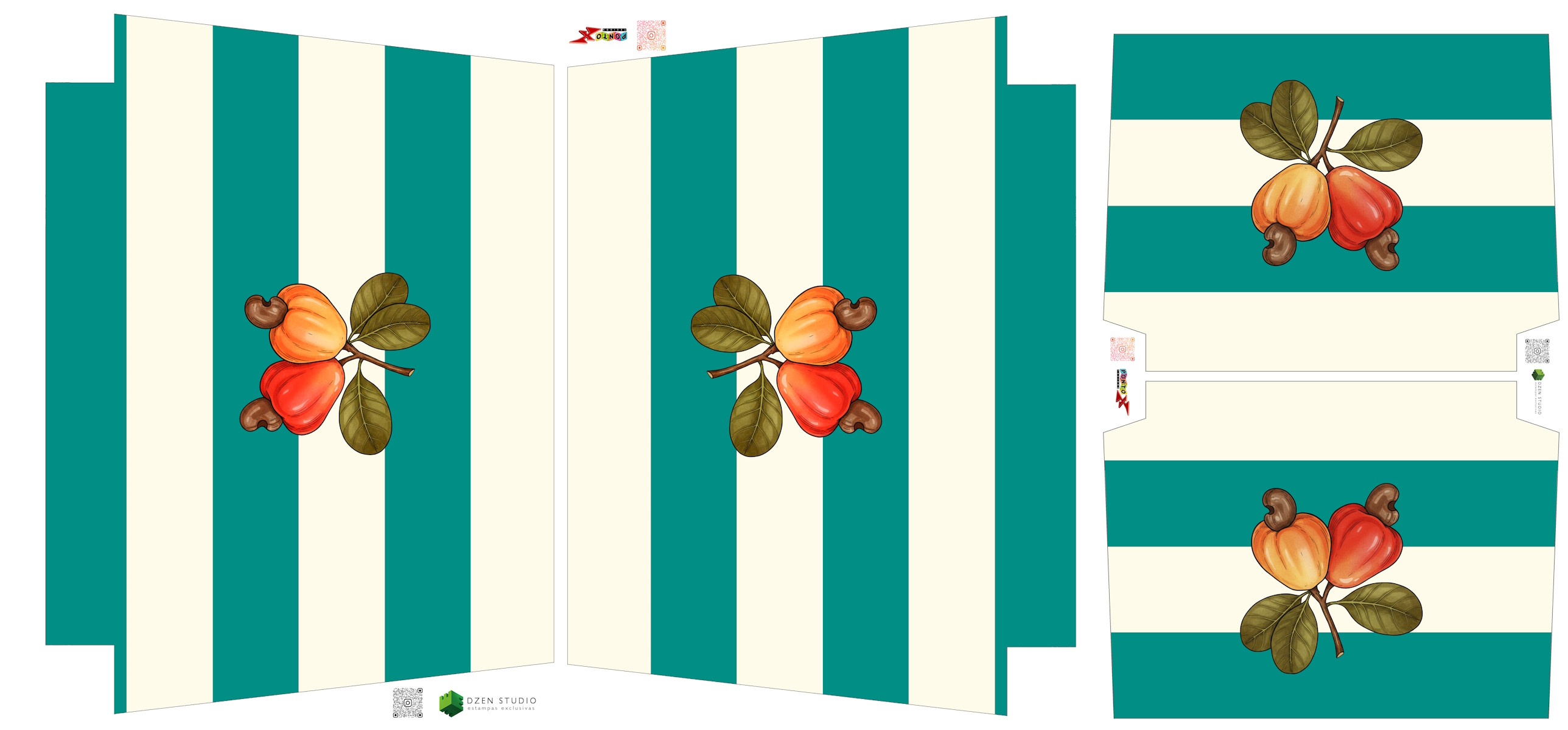 Painel Sintético Doll Kit Praia Verde Caju