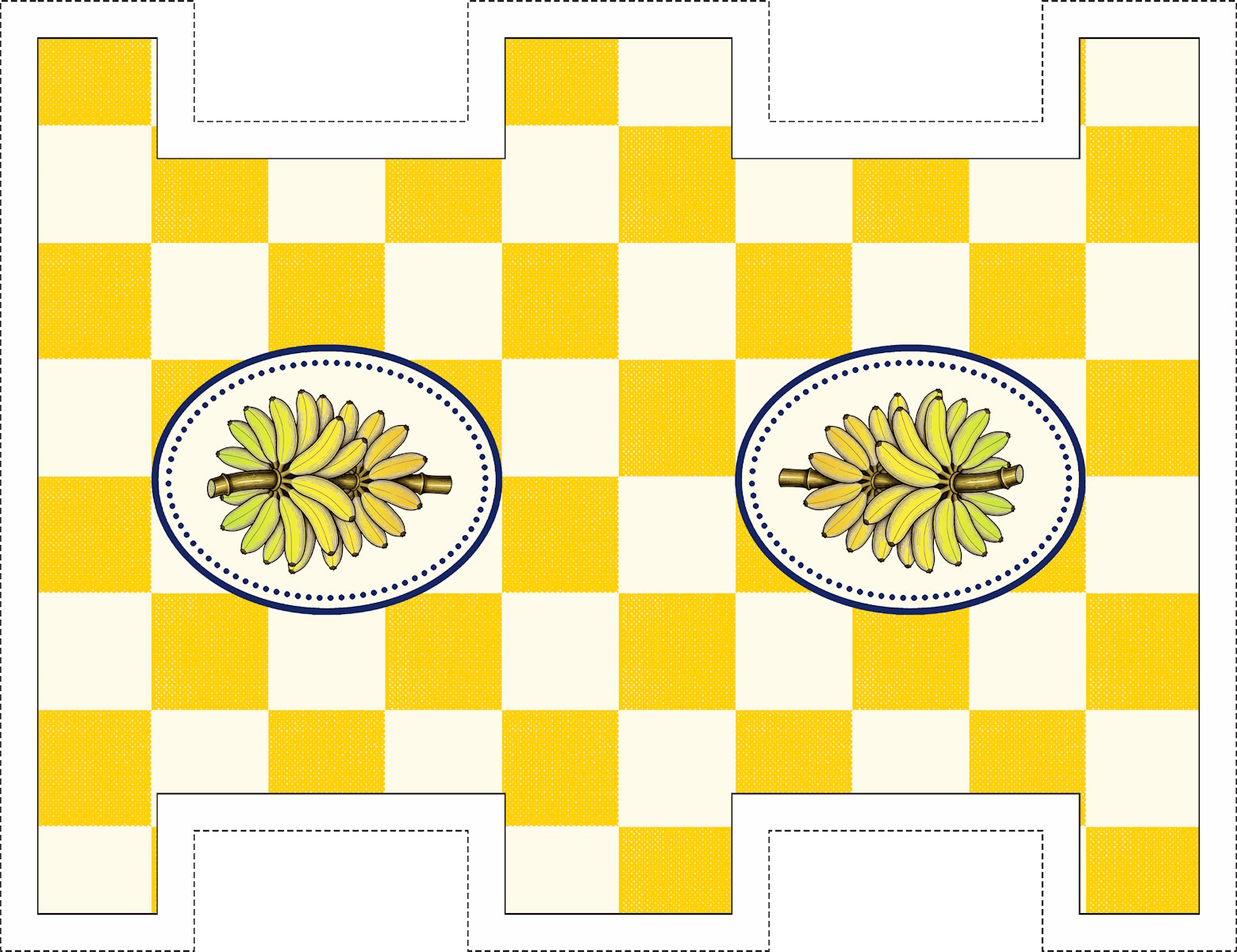 Painel Sintético Doll Mini Necessarie Fruit Banana Amarelo