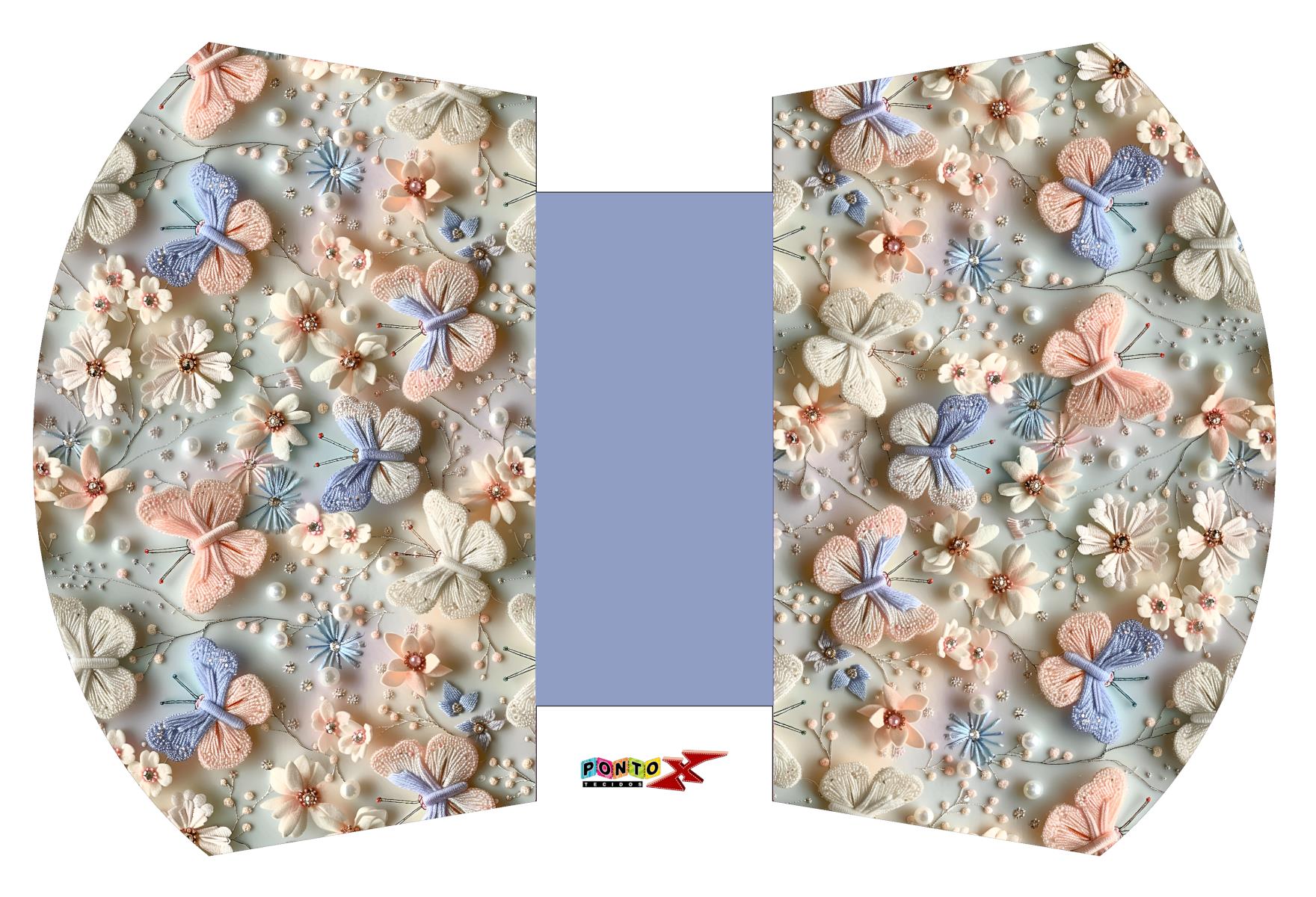 Painel Sintético Doll Necessarie Borboletas e Perolas