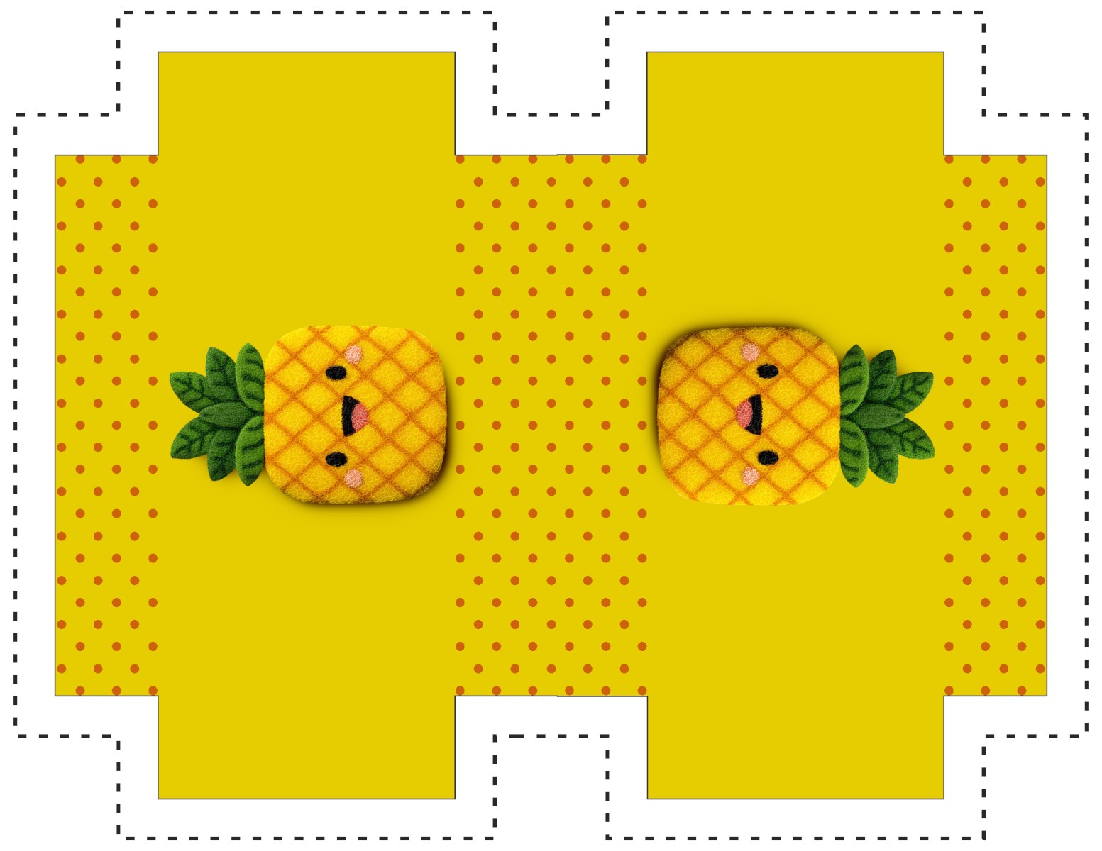 Painel Sintético Doll Necessarie Cute Fruit Abacaxi