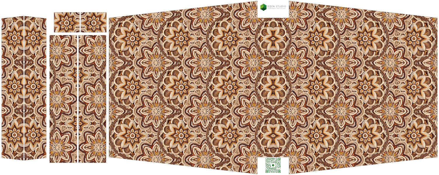 Painel Totebag Arabesco Bege - Sintético