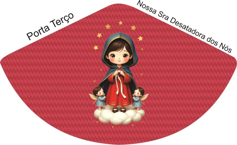 Porta Terço Nossa Senhora Desatadora dos Nós - Sintético Doll