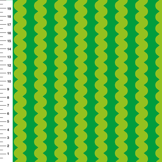 Sintético Doll Casca de Melancia Verde - Meia Tigela 50cm x 1,36mt
