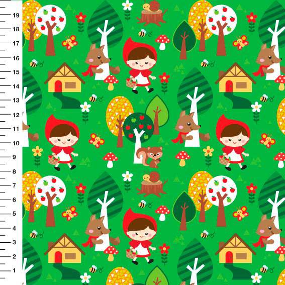 Sintético Doll Chapeuzinho Vermelho - Meia Tigela 50cm x 1,36mt