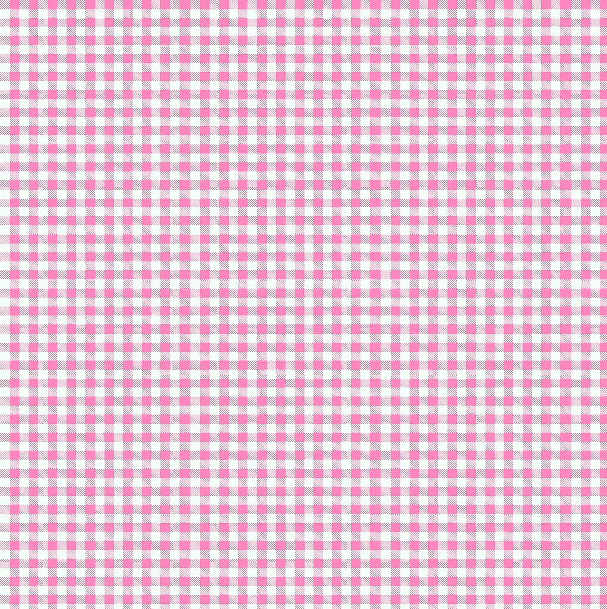 Sintético Doll Estampado - Xadrez Rosa 50 cm x 1,36mt