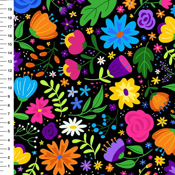Sintético Doll Floral Colors Meia Tigela 9100E4650 50cm x 1,36mt